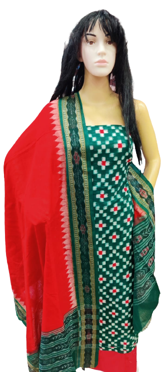 Buy Apolee Odisha HandloomSambalpuri Cotton Un-Stitched Dress Material set  For Women/ Girls { FREE SIZE} ; maroon at Amazon.in