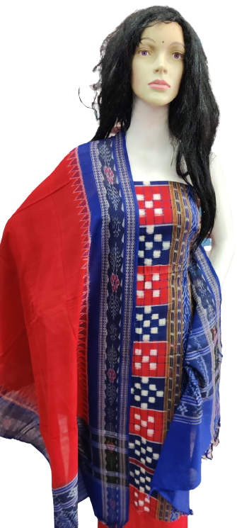 Sambalpuri Handloom Cotton Tribal Art Dress Materials - India Looms