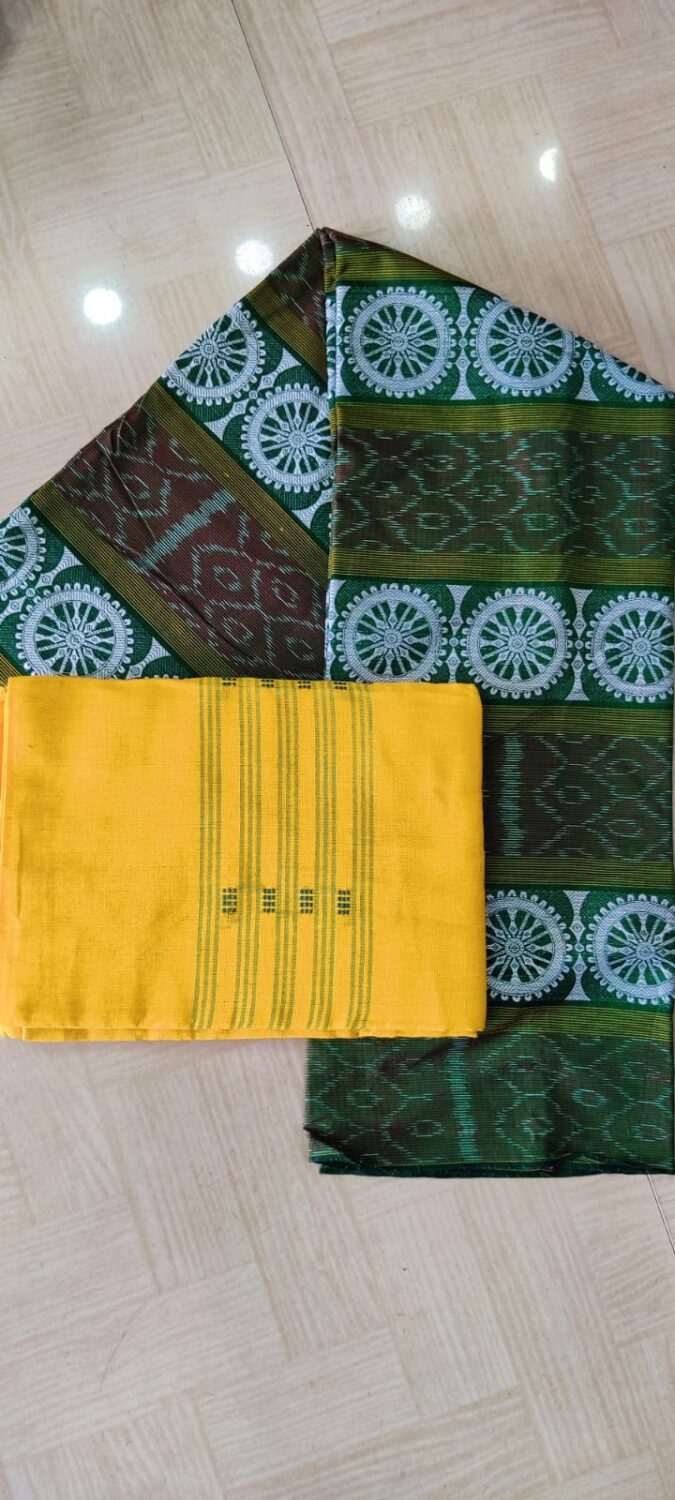 Black Ikkat Sambalpuri Cotton Dress Material | C261100455 – Priyadarshini  Handloom