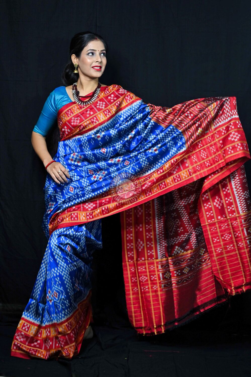 Navy Blue Pure Paithani Silk Saree | Koselly